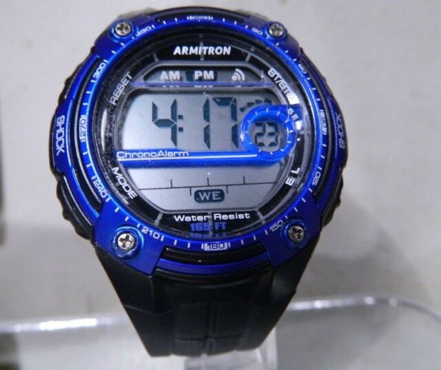45mm Mens Full Function Armitron 40/8322 Alarm Chronograph 165WR Pro Sport Watch | eBay