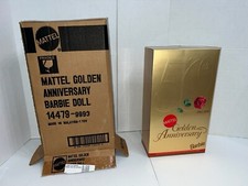 NEW vtg 50th Mattel Golden Anniversary Porcelain Barbie 1995 14479  Shipper