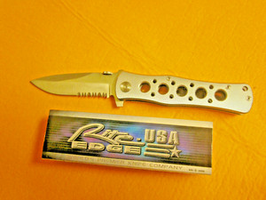 Rite-Edge Extreme Ops Style 8" Linerlock Silver Folding Knife