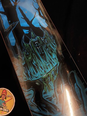 RARE Darkstar Swamp Rising Warrior Skateboard Deck Vintage In