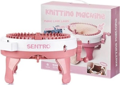 SENTRO STRICKMASCHINE KNITTING MACHINE STRICKMÜHLE 40 NADELN MIT 2 GARN KÄUL