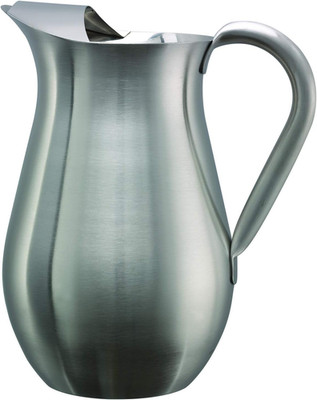 Brushed Stainless Steel Double Wall Pitcher with Ice Guard, 1.3L