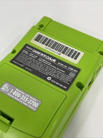 GAME BOY COLOR Nintendo Kiwi Lime Green W/ BOX & Inserts RARE