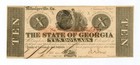 1862 Cr.4A $10 The State of GEORGIA Note - CIVIL WAR Era AU/UNC — photo 1