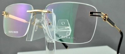 NWT Charriol PC75115-C03 57mm Shiny Gold Eyeglasses CHARRIOL PC75115 C03 Eyeglasses Shiny Gold Black Frame 57mm  main image 2