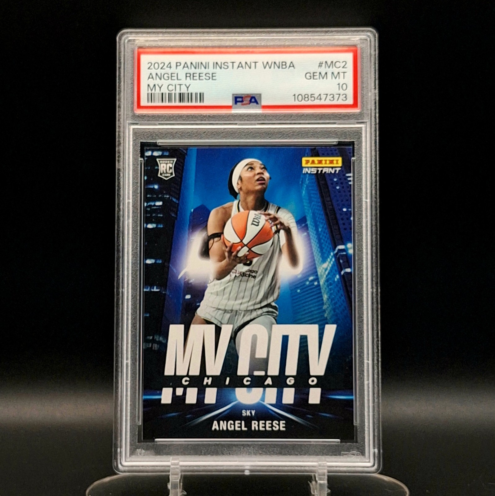 2024 Panini Instant WNBA Angel Reese (RC) PSA 10 My City #MC2 Chicago Sky view 4