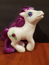 My Little Pony WONDERMINT, 2004 Jewel Cutie Mark, White & Purple, 4.5" high