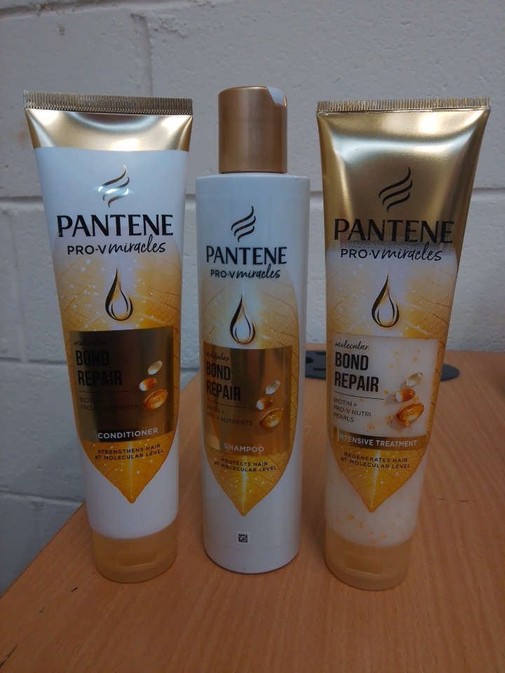 Pantene Molecular Bond Repair Shampoo, Conditioner and Treatment trio