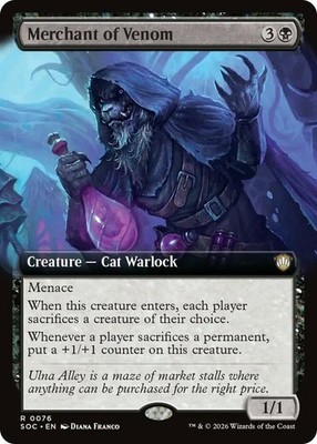 x1 Merchant of Venom - Extended Art R MTG Commander: Secrets of Strixhaven M/NM,