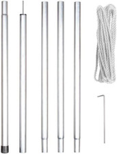 Perel GSSK1 Shade Sail Pole Kit 2.5 M with Guy Rope
