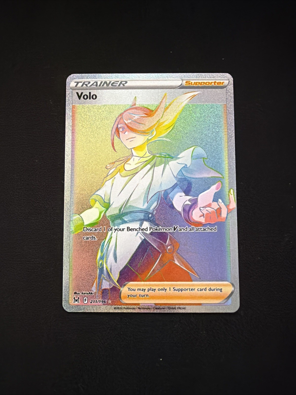 Pokemon Card - Volo Lost Origin 211/196 Secret Rare Full Art Rainbow Holo 🌈