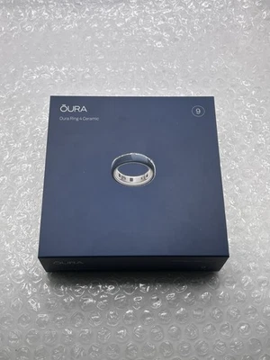 Oura Ring Gen 4, Ceramic Midnight Size 9