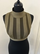 House of CB Olive Green Crop Top Small S