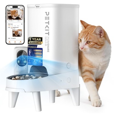 Automatic Cat Feeder with , Upgraded Multi-Cat Recognition, 2.4G&5G WiFi Pet ...