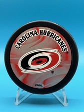 NHL Carolina Hurricanes Vintage Shadow Logo Series League Souvenir Hockey Puck