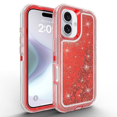 For Apple iPhone 17 Case Heavy Duty Shockproof Liquid Quicksand Cover 6.3''