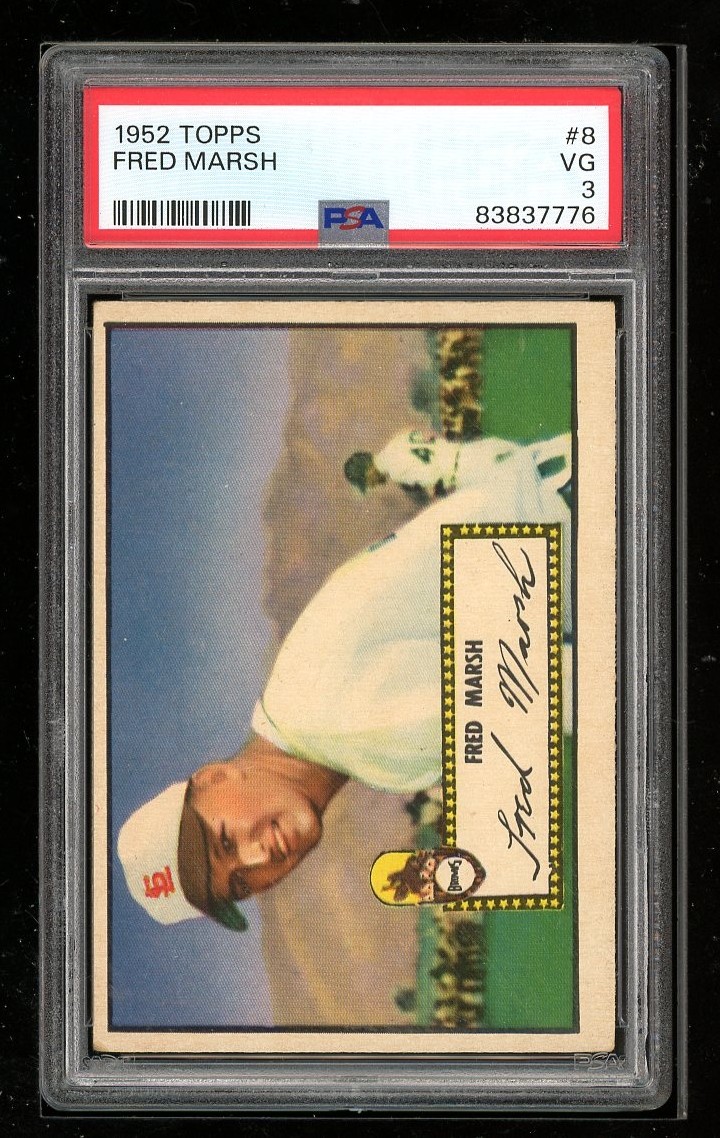 1952 Topps #8 Fred Marsh PSA 3