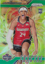AALYIYAH EDWARDS 2025 PANINI PRIZM WNBA FRACTAL GREEN PARALLEL MYSTICS