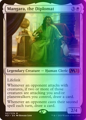 MTG Magic the Gathering Mangara, the Diplomat (27/471) Core Set 2021 LP FOIL