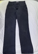 Lee Women  s Classic Fit Straight Leg Black Denium Jeans Sz 6 Medium 5 Pockets