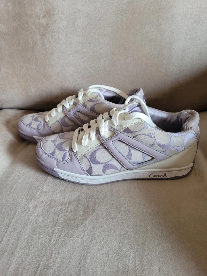 Zapatillas COACH Gris/Púrpura Nova Signature C Satén/Lona - EE. UU. Mujeres 7 Foto 4 de 4