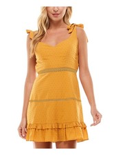 CITY STUDIO Womens Sleeveless Sweetheart Neckline Mini Fit + Flare Dress