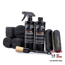 Car Leather Cleaner and Conditioner - Clean and Protect - 9 Pack Complete Kit 