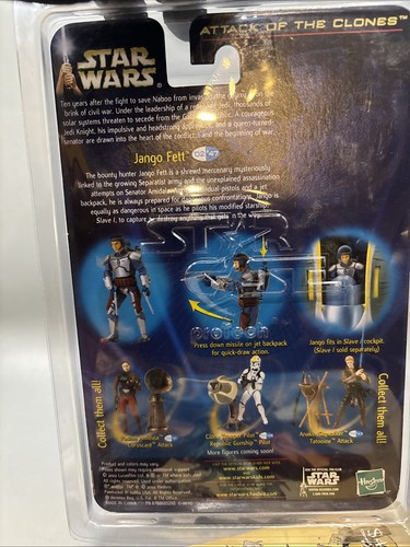 Star Wars Jango Fett Kamino Escape Attack of the Clones 2002 Action Figure New - Picture 3 of 5