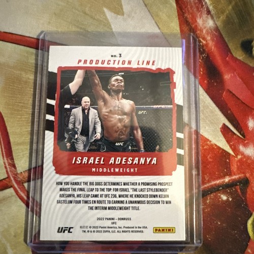 2022 Donruss UFC - Production Line Israel Adesanya #3 - Picture 2 of 2