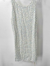 Pre-Owned Reformation White Size 8 Floral Shift Short Sleeveless Dress