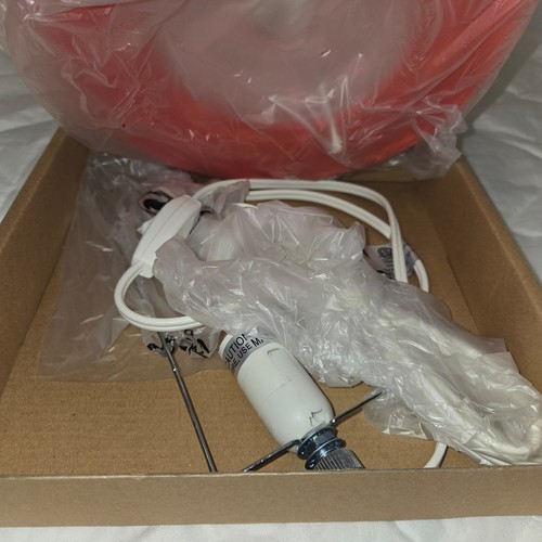 New Ikea Vate Rice Paper Area Table Lamp Orange Accent Lighting 10" - 第 3/8 張圖片