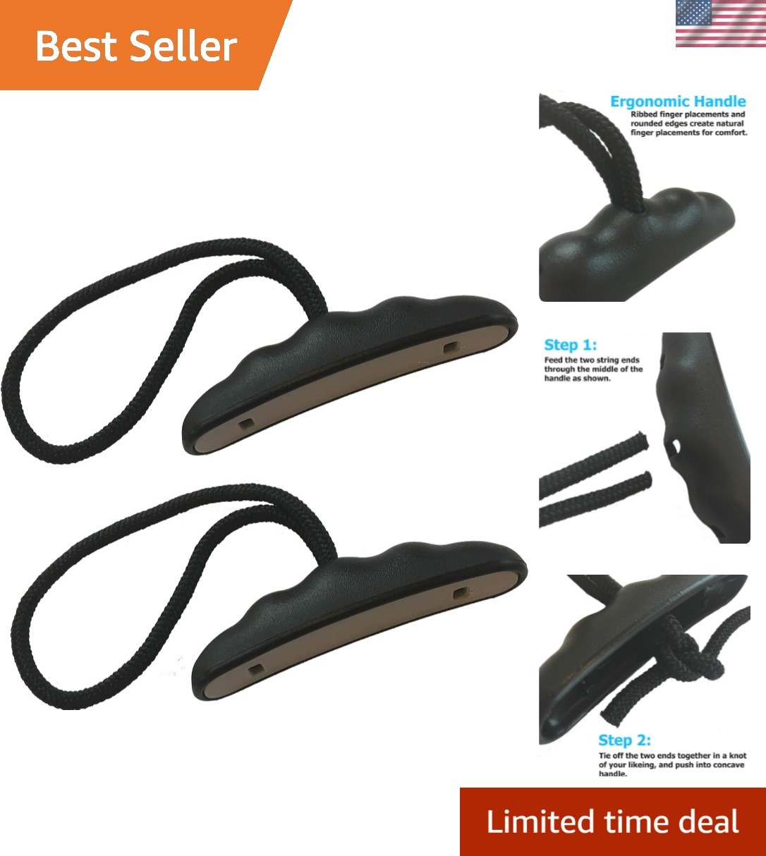 Handles 2 Pack - Ultra Heavy Duty Bungee - Replacement Insta