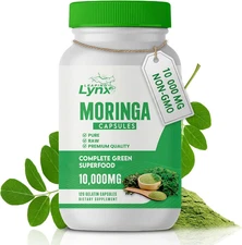 Organic Moringa 1200Mg – Nutrient-Rich Superfood Leaf Extract | 120 Capsules (60