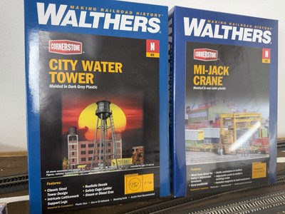 NEW Walthers MI-JACK Translift R Intermodal Crane Kit N And City Water Tower!