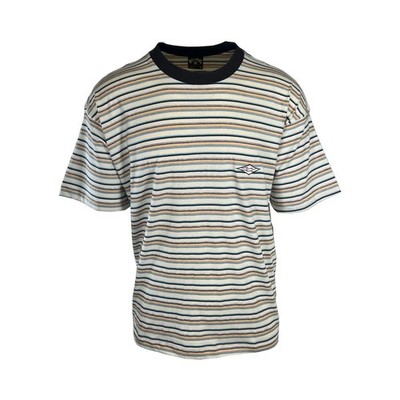 Billabong Men's Cream T-Shirt Horizontal Striped Baxter Tee S/S (S17)