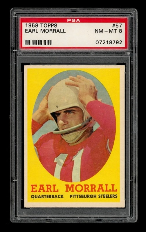 1958 Topps Set-Break # 57 Earl Morrall PSA 8 NM-MT
