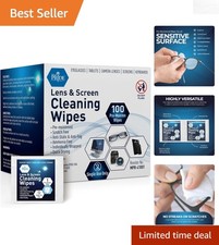 100 Anti-Fog Microfiber Cleaning Wipes for Lenses Screens - Scratch-Free Care