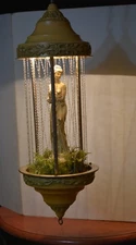 Vintage Oil Rain Lamp Creators Inc. Goddess 33 Inches Cleaned Works
