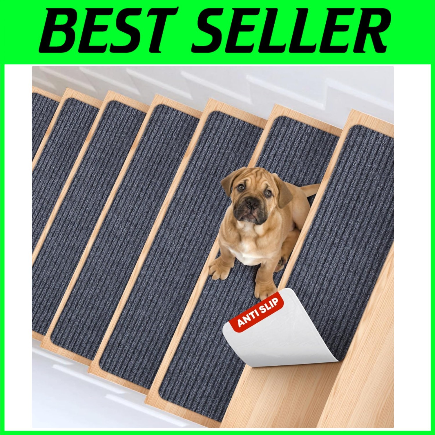 Reusable Adhesive Stair Pads - Slip Resistant