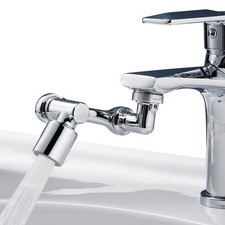 1080 Swivel Faucet Extender, Sink Water Faucet Aerator Extension in Brass, Sw...