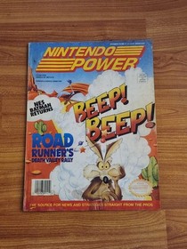 Nintendo Power Volume 43 Road Runner w/Poster Cards Inserts NES BATMAN beep Beep