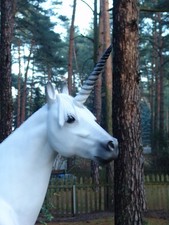 Einhorn lebensgroß 3D Pferd LUMINA exklusive Luxus Skulptur Unicorn #HAEIGEMO