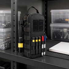 Rei&szlig;verschluss-Werkzeugtasche Mesh-Fach schwarze Werkzeugtasche Karabinerclip