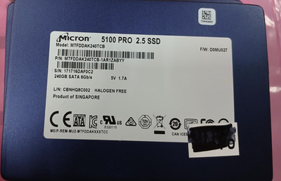 Micron 5100 PRO MTFDDAK240TCB 240GB 6G SATA 2.5'' SSD