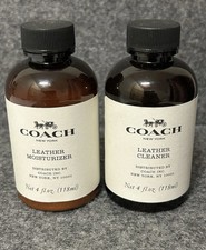 COACH Product Leather Care Set Cleaner Moisturizer 4oz Bottles  Cloth in BOX
