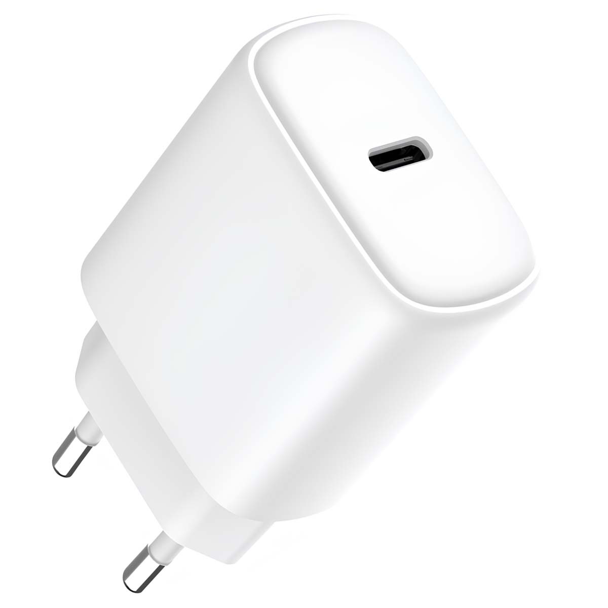 Chargeur de voyage USB-C 20W compact Jaym blanc pour smartphone et tablette