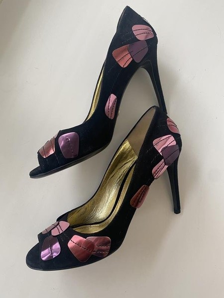 Women Dolce & Gabbana Heels Purple Leather 39.5