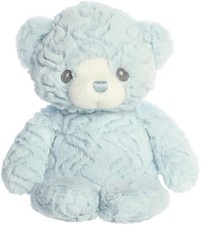 Aurora  Snuggly Huggy Bear  Baby Stuffed Animal - Comforting 13-Inches, Blue
