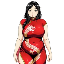 Himeko Red Cheongsam Vinyl Car Decal Sticker 7" Weatherproof