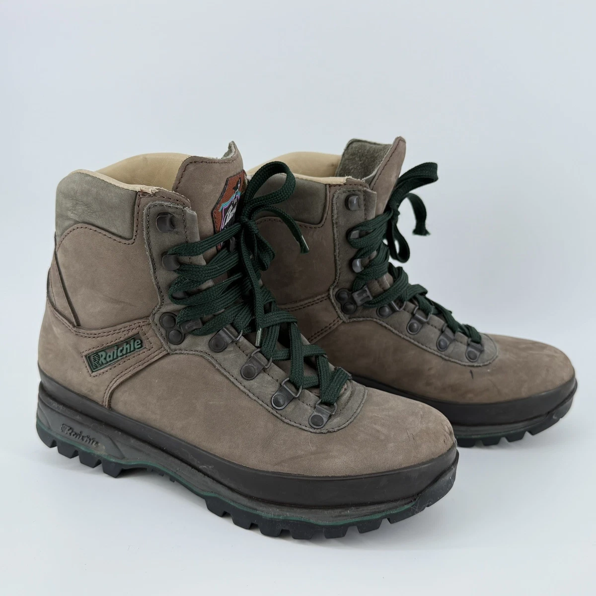Bottes Raichle Vintage – Femme – Cuir Marron – Taille US 9 – Randonnée